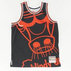 MITCHELL & NESS Black/Red Basketball Jersey Medium